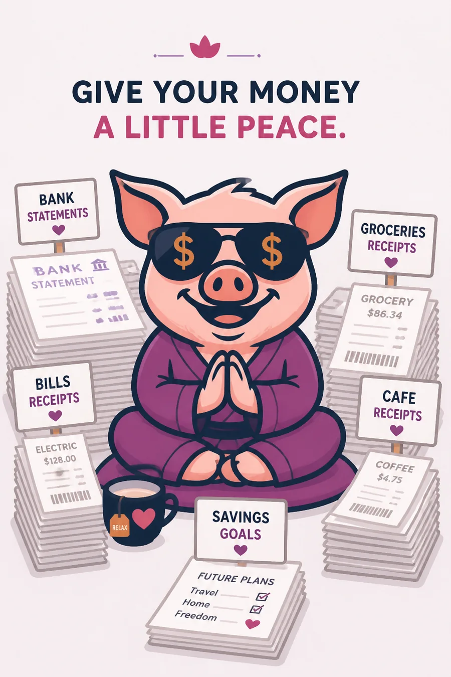 PiggyPank Give Your Money a Little Peace poster